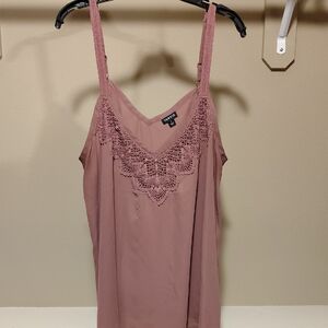 torrid rose-mauve crochet-trim camisole